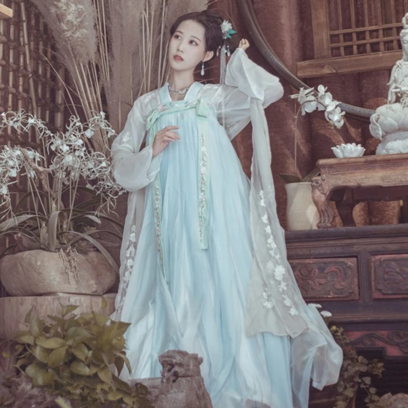 

2019 New Chinese Hanfu Oriental Dance Costume Traditional Women Tang Dynasty Cloth Male Ancient Folk Clothing Lady Stage Dress