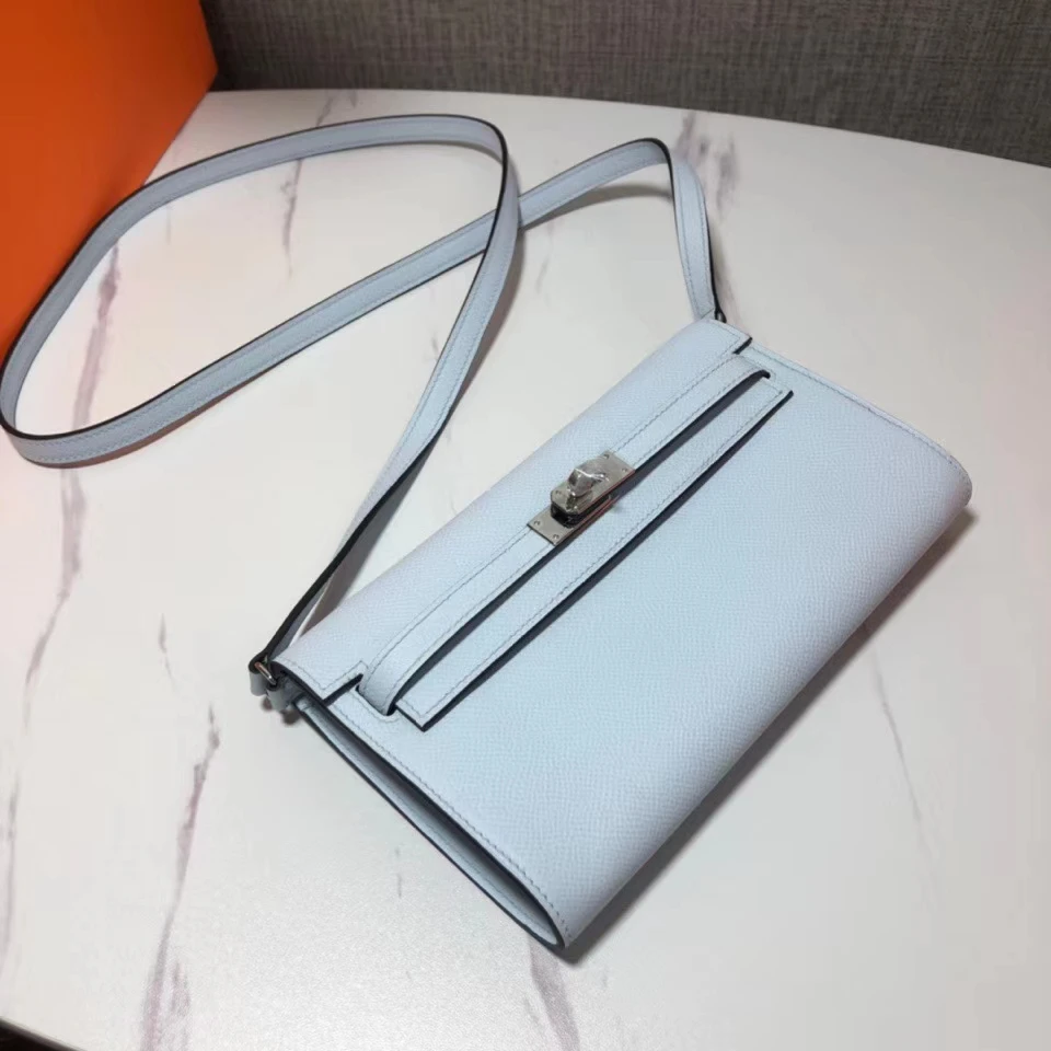 

DESIGNERS WALLET,Brand Purse,Blue BRUME,Epsom Leather, Handmade Quality, Fast delivery
