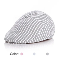 beret baby hat solid color cotton linen england style baby cap adjustable children hats for child beret kid hat for 0 5 years