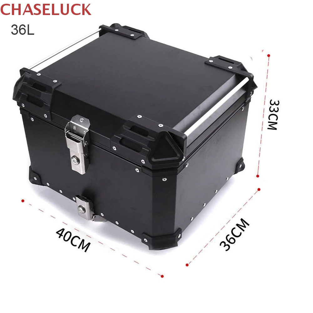 

32L 36L 45L 55L Motorcycle Tail Rear Top Luggage Box Helmet Case Storage Trunk Aluminum Toolbox Universal Accessories Waterproof