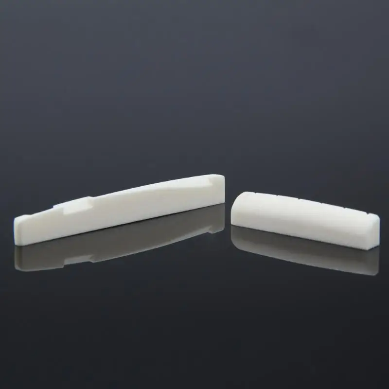 Кость буйвола гитара мост Гайка Седло для 6 строка Классическая белый