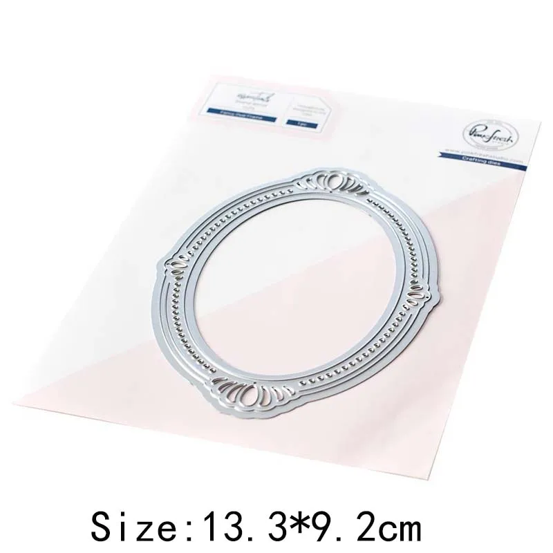 Металлический Трафаретный вырубной штамп Овальный кружево карты трафарет для