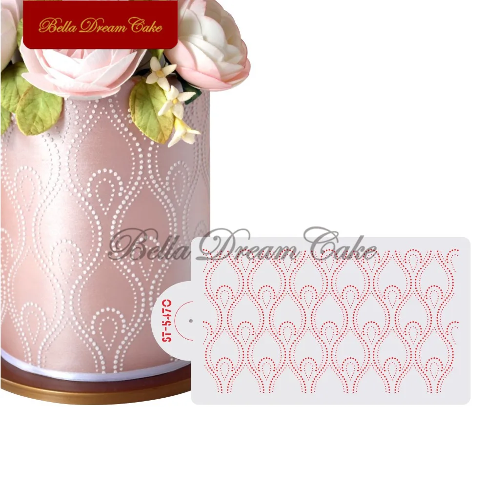 Цветочное кольцо Шаблон трафарет для торта пластиковые границы трафареты Сделай