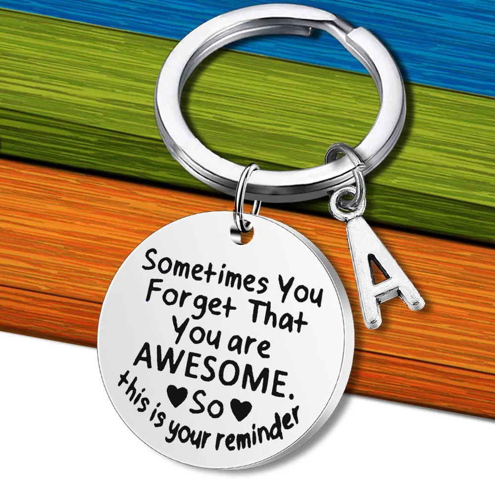 

Funny Inspirational Birthday Christmas Keychain Gifts Sometimes You Forget You’re Awesome Key Chains DIY Custom Wholesale