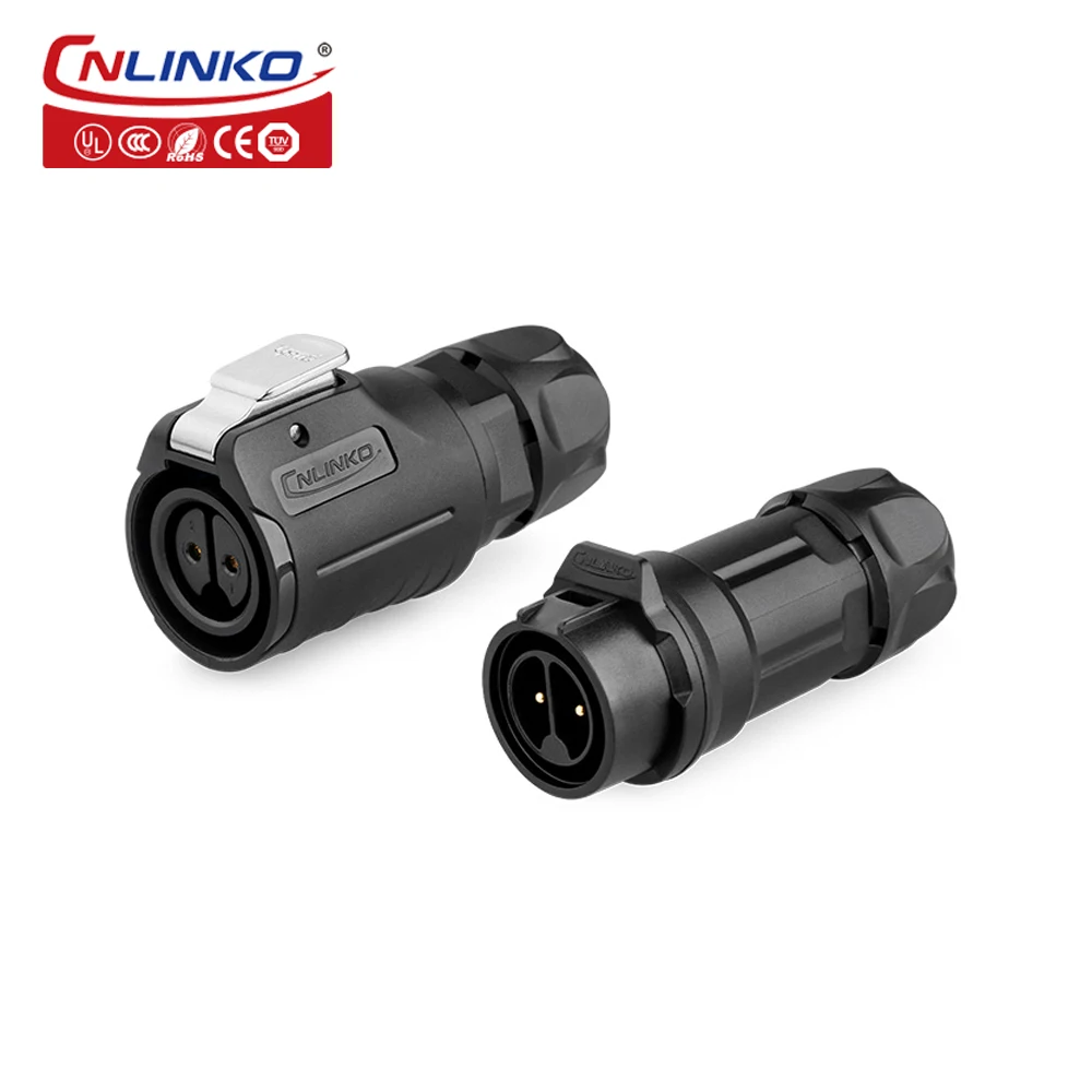

Cnlinko Industrial Military Electrical Plug IP67 Plastic Outdoor 2 Pin Power Quick Connect Cable Wire Connector Charging Adapter