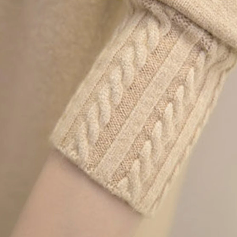 

2020 medium length high neck women's autumn winter new Korean loose knitted skirt