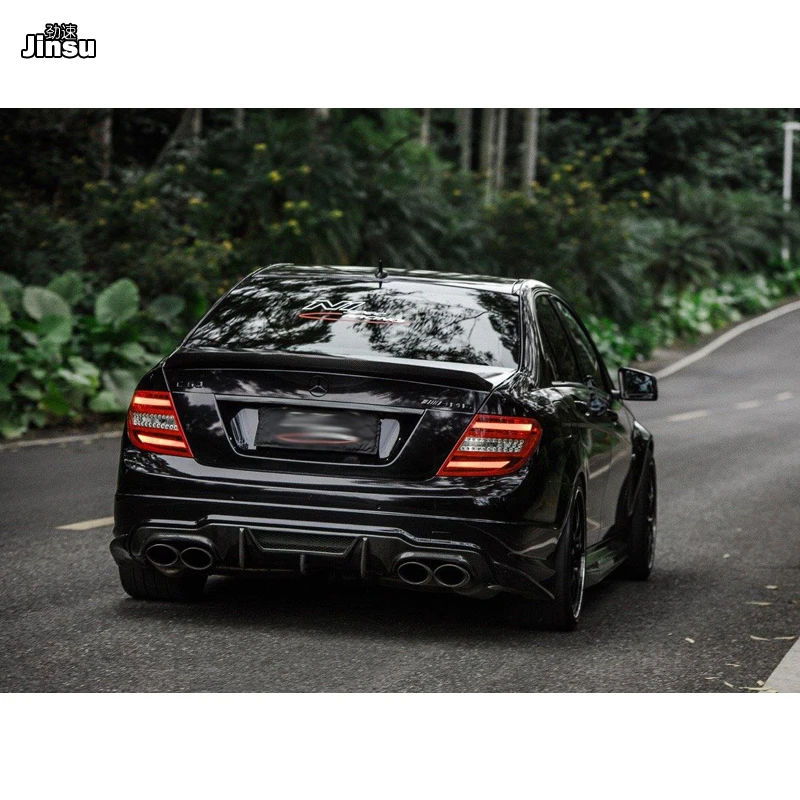 V стиль спойлер заднего багажника из углеродного волокна для Benz C class c180k c200 c250 c350