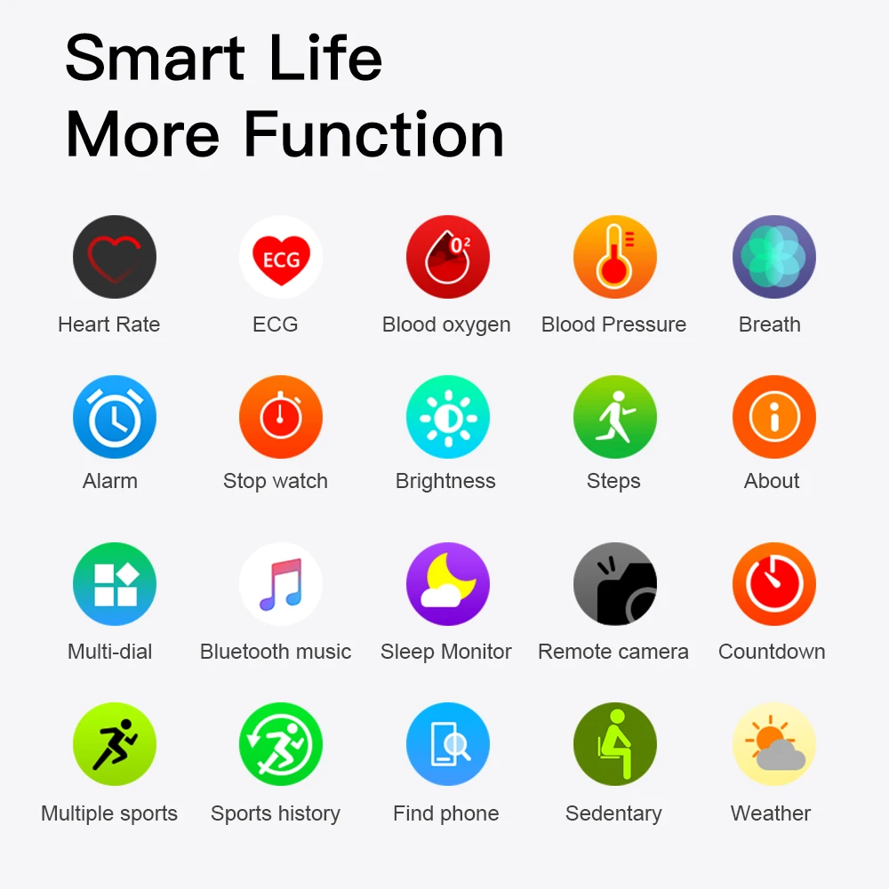 Смарт часы FocuSmart W35 IP68 Водонепроницаемые ЭКГ монитор сердечного ритма Bluetooth
