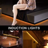 led strip under bed light with motion sensor and power adapter for bedroom baby crib stair cabinet bathroom warm light strip