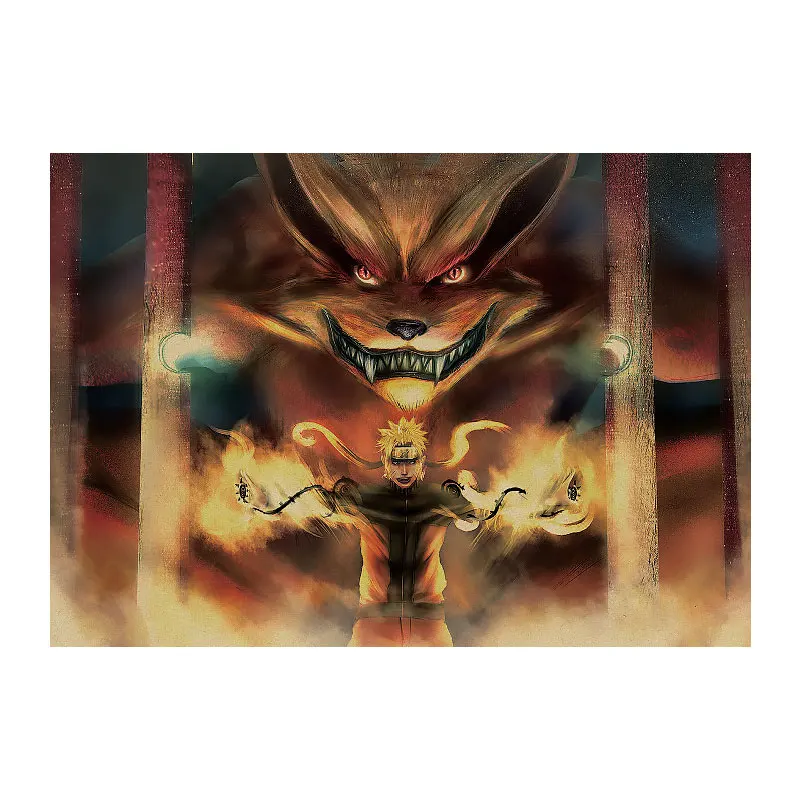 Ностальгия комикс ниндзя персонаж удзумаки плакат в стиле ретро из крафт-бумаги