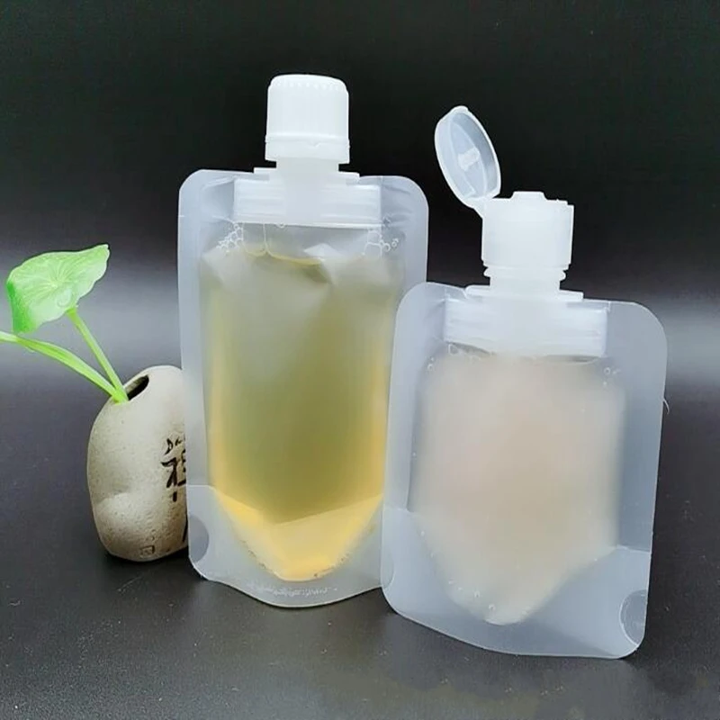 500 шт. Stand Up Пластик Упакованные мешоки для питья через соломинку жидкий крем