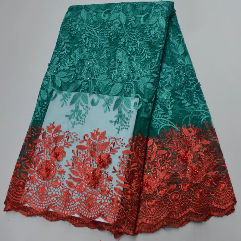 Бесплатная доставка (5 ярдов/шт.) Красивая мятно-зеленая африканская французская