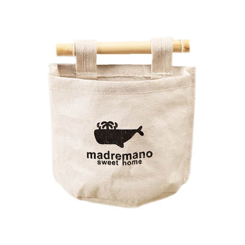 1 шт. Милая настенная Хлопковая сумка для хранения разных вещей из хлопка и льна