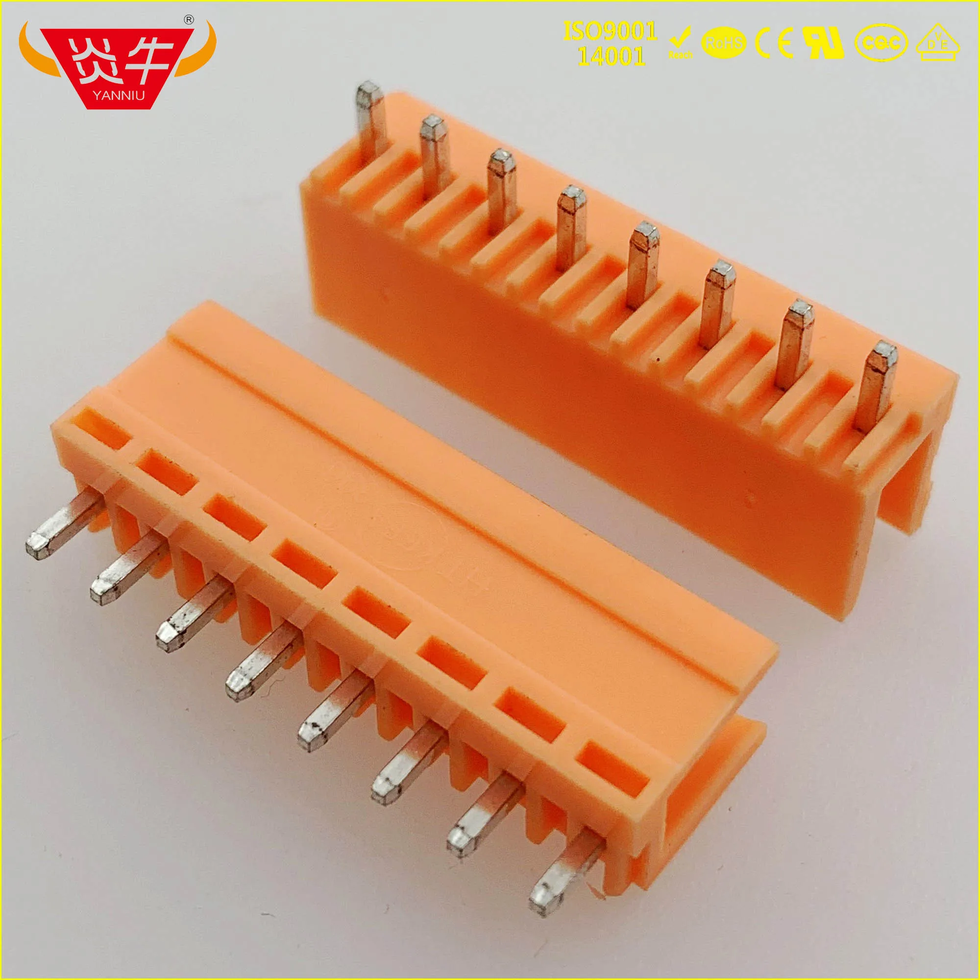 HT396V 3,96 2P~ 12P разъем печатной платы штепсельный Блок 15EDGVC 3,96 мм 2PIN~ 12PIN оранжевый проводной терминал Феникс контакт KEFA
