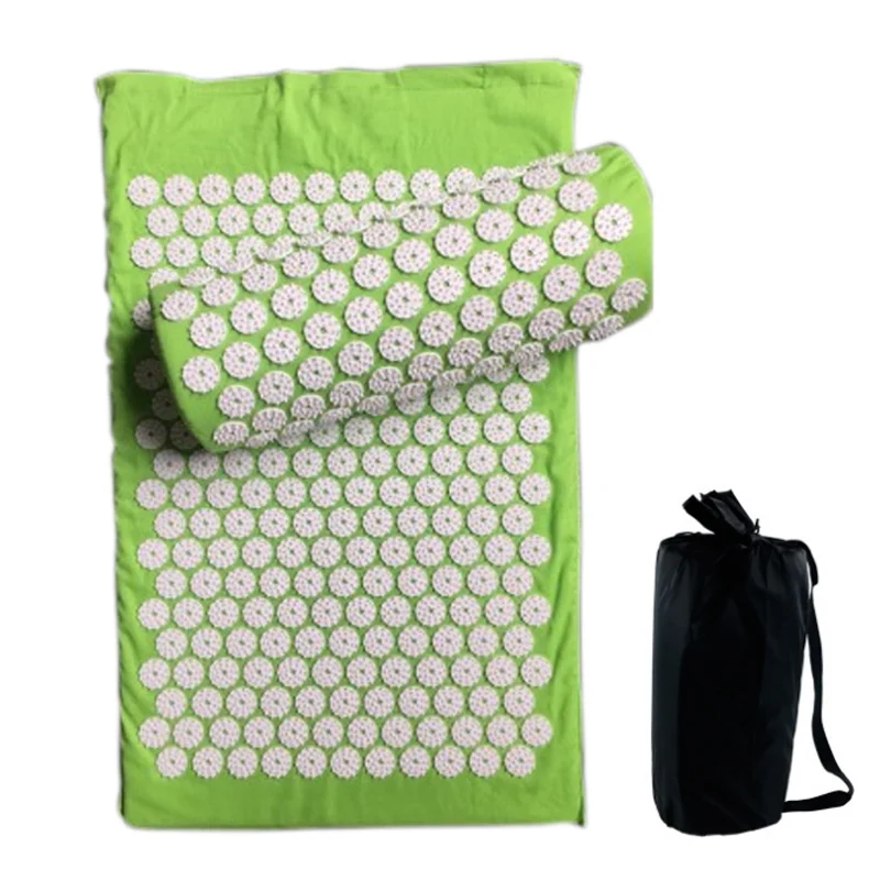 

Lotus Acupucture Mat Pad Set Acupressure Massage Cushion Pillow for Home Yoga SER88