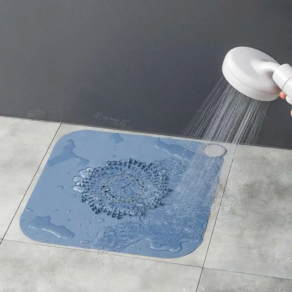

2Pcs Silicone Floor Drain Cover Toilet Bathroom Drain Hair Catcher Bath Stopper Plug Water Sink Strainer Filter Shower