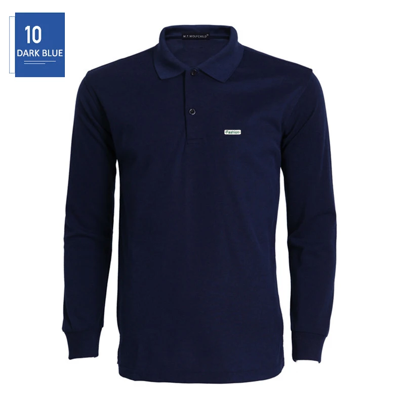 Мужские футболки и топы из хлопка высокого качества 2019 рубашки поло с длинным