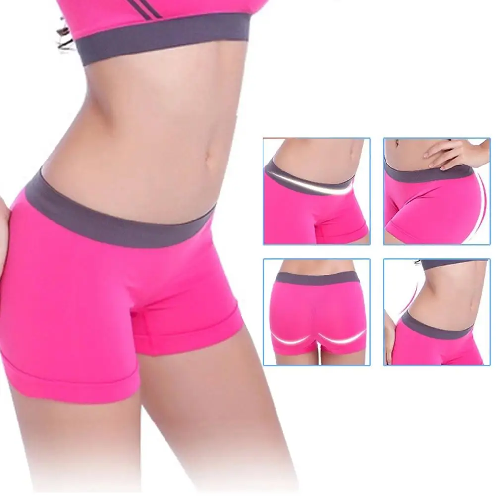 

Women's Boxer Briefs Stretchy Comfy Breathable Sports Fitness Panties Sexy Solid Lady Panties Comfortable Boxers Panties