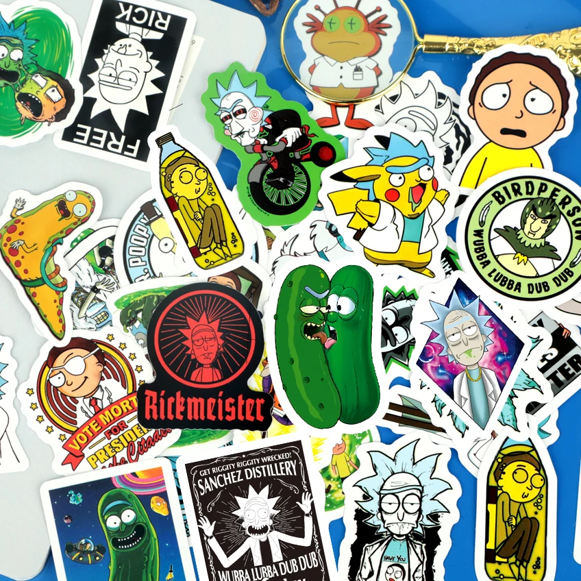 50 шт. набор американская драма Рик и Морти ПВХ стикер украшения DIY Ablum дневник в