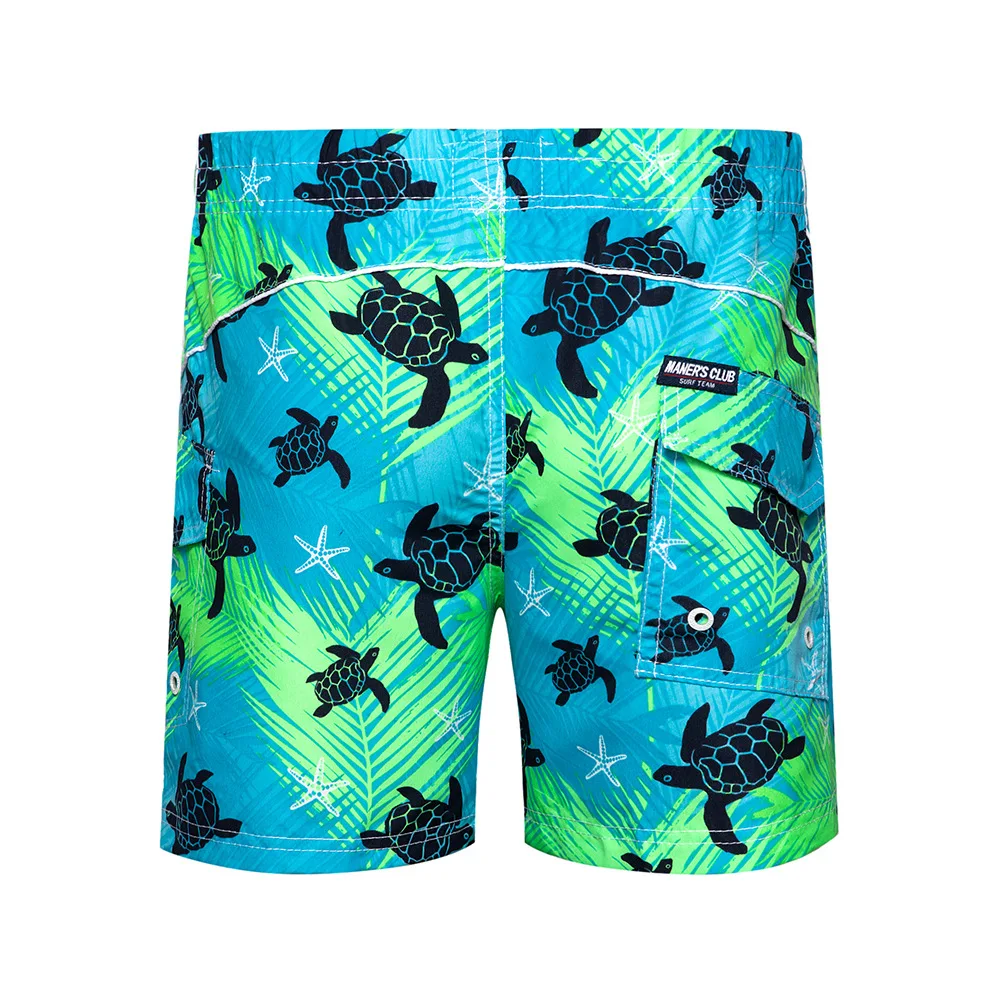 

Summer Quick Dry Printed Beach Shorts Men Swim Beach Swimming Trunks Mens Pants Swimwear Casual Bathing Surfing Boardshorts