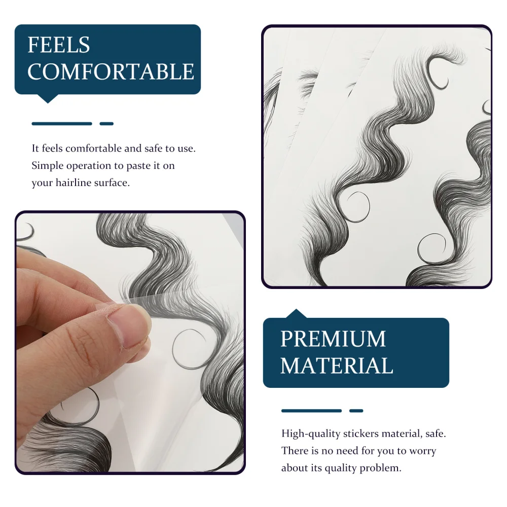 

5PCS Hairstyling Hairline Sticker Fashion Edge Temporary Hairline Sticker
