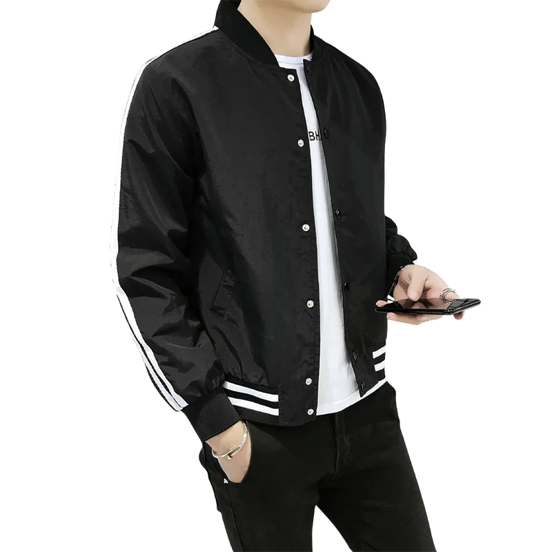 Куртка мужская весенняя черная с пряжкой|Мужские куртки| |