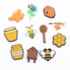 1 шт. украшение для обуви, милые аксессуары для обуви в виде пчелы, меда, крокодил, подвеска, сандалии, браслет, подарок для детей JIBZ