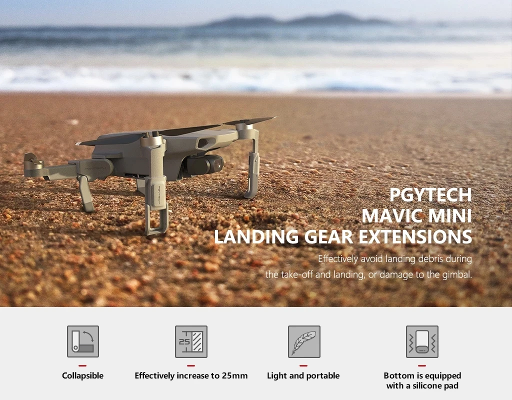 PGYTECH DJI Mavic Mimi шасси Расширенная ножка шасси поддержка ног протектор Дрон аксессуары для DJI Mavic Mini