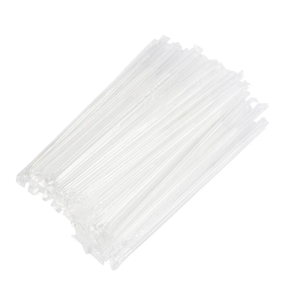 

100Pcs 260mm/240mm/210mm Clear Long Flexible Drinking Straws Wedding Party