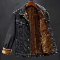 mens winter denim jacket mens fashion casual plus size jean jacket plus velvet thick velvet outdoor warm denim coats size 8xl
