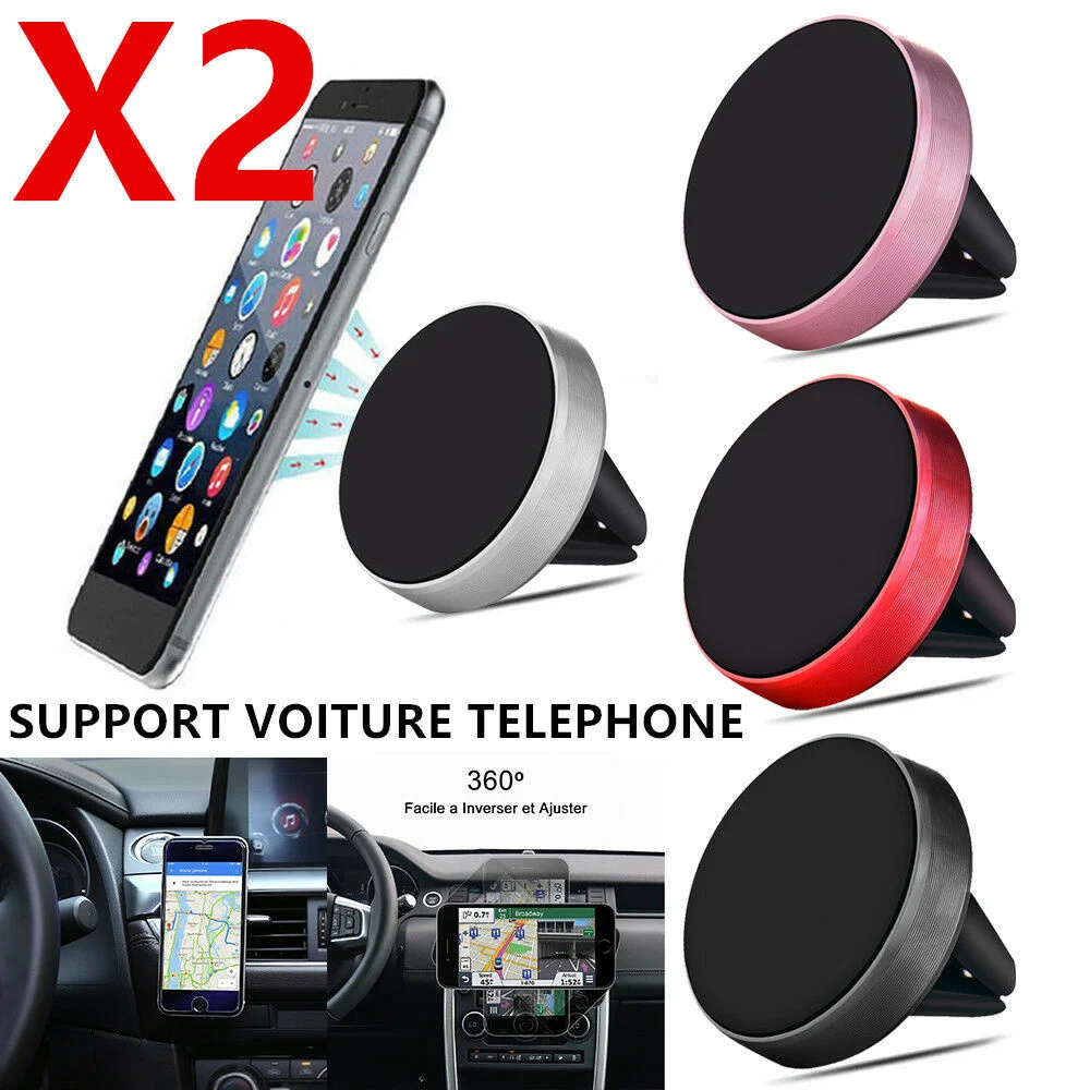 

Magnetic Car Phone Holder Grip iPhone Sony FOR Samsung Huawei GPS LOT / 2