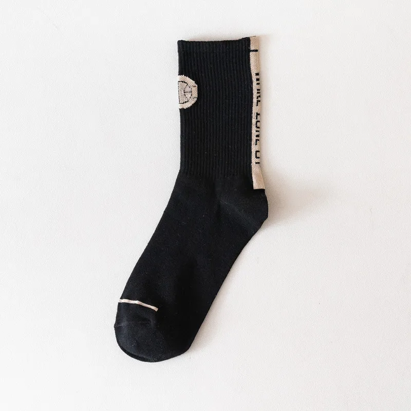 

6Pairs/set Professional Basketball Socks Trendy Letters Elite Sports Socks Non-slip Cotton Absorbent Comfortable Sock