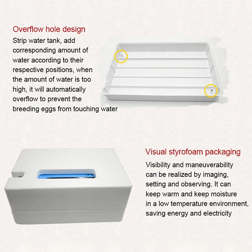 

12 Egg Incubator with LED Lighting Automatic Egg Turning Temperature Control Mini Poultry Hatcher for Chickens Ducks Quail