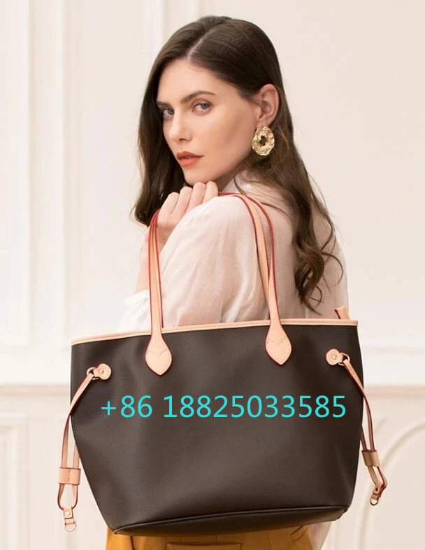 

ABQP - Excellent Quality Neverfull Bags For Women 2021 Shopping Bag Luxury Brand Shoulder Bag Canvas Leather Neverful Handbags