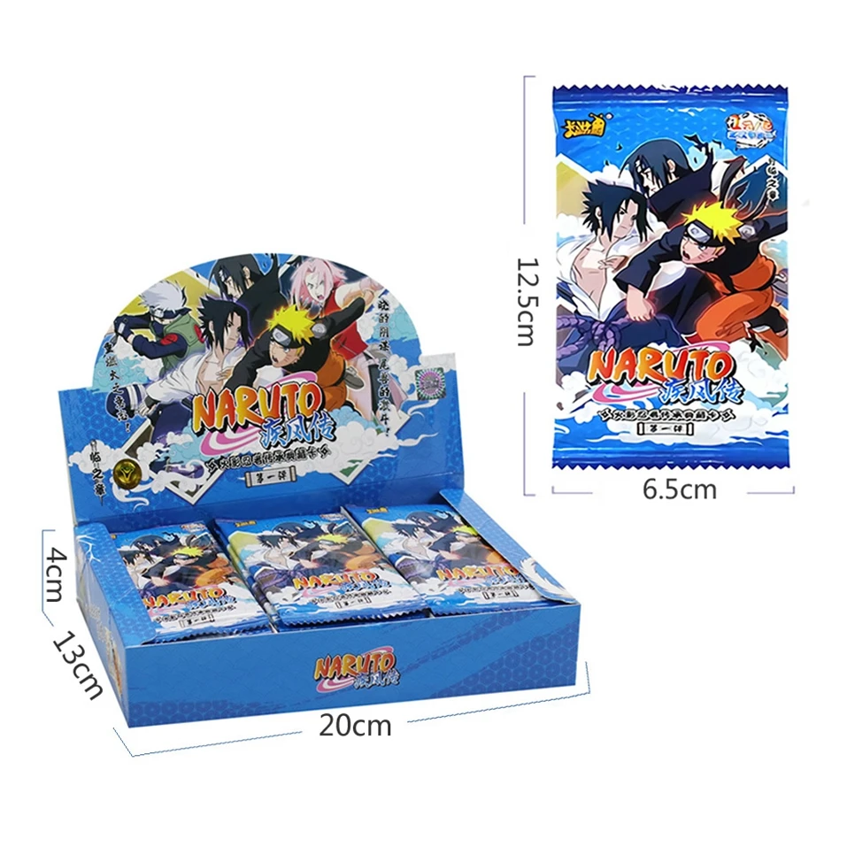 Cartas de Naruto de dibujos animados para ni&ntilde;os, cartas de juego de Uchiha Sasuke Ninja, Colecci&oacute;n Hokage, cartas de personajes de pel&iacute;culas de guerra, juguete de regalo, 180 Uds.-1