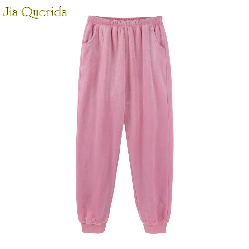 Фланелевые пижамные штаны женские зимние теплые для сна домашние