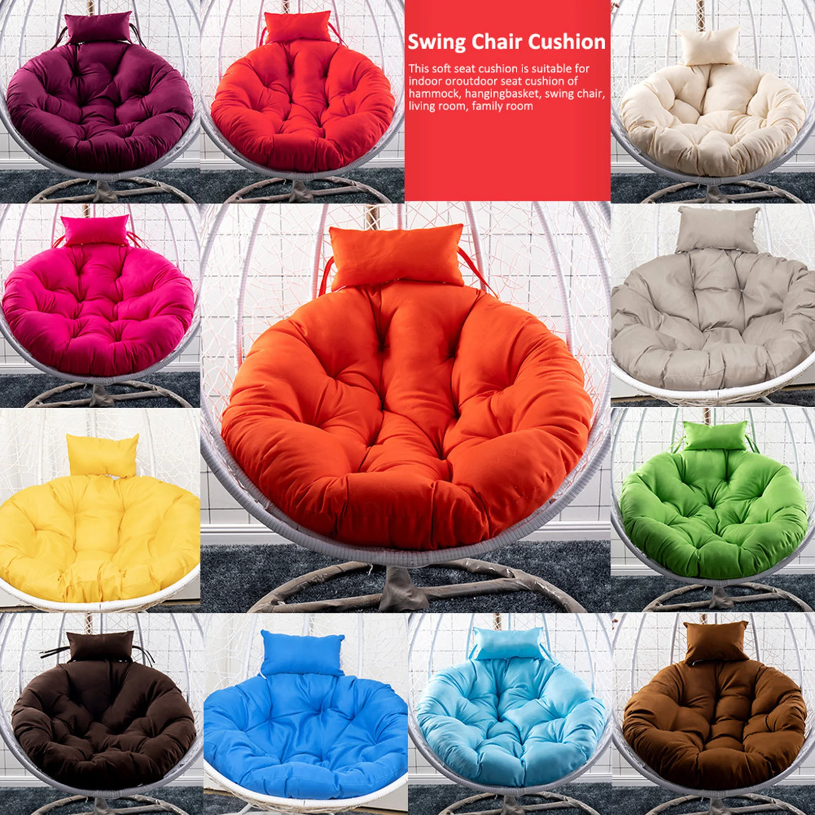 Cushion Skin-friendly Soft Swing Chair Cushion For Indoor Ou
