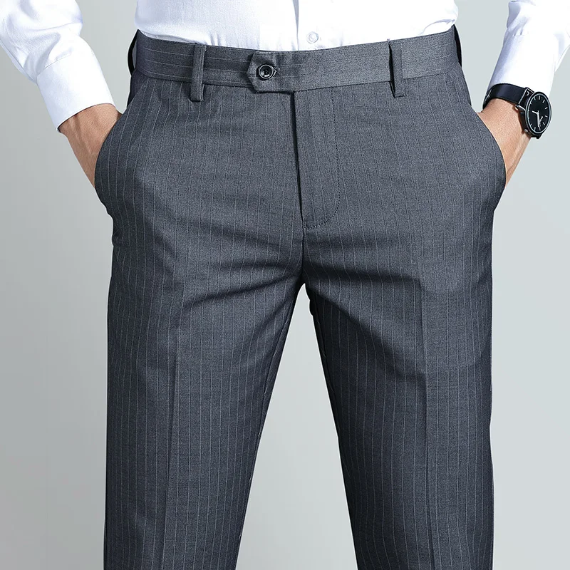 

Брендовое платье мужские тонкие брюки деловые туфли строгого стиля брюки прямые Стиль мужской Смарт повседневных удлиненных штанов компле...