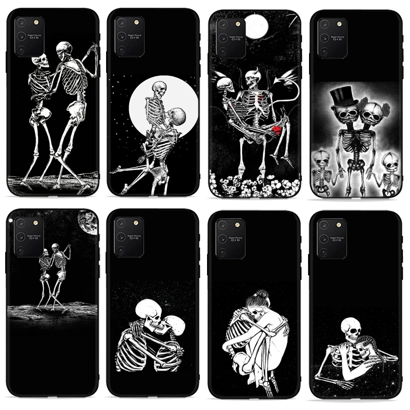 

Love For Boyfriend Girlfriend Phone Case For Samsung Galaxy S8 S9 S10 Plus Lite S10E Skeleton Couple Soft TPU Cases Carcasa