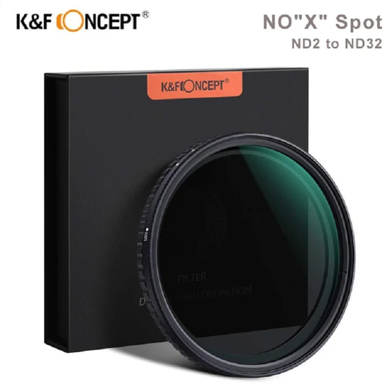 

K & F концепт Новинка Φ переменный ND фильтр 58 мм 62 мм 67 мм 72 мм 77 мм Нет X точечный фейдер фильтр нейтральной плотности для Sony Nikon Canon