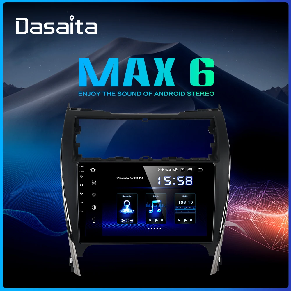 Dasaita 10," ips автомобильный Android 9,0 1 din плеер для Toyota Camry 2012 2013 США и средний восток версия gps 64 Гб rom автомобильный аудио