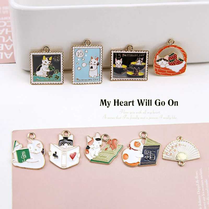 10 шт. в японском и корейском стиле милые мягкие серьги для девочек с изображением