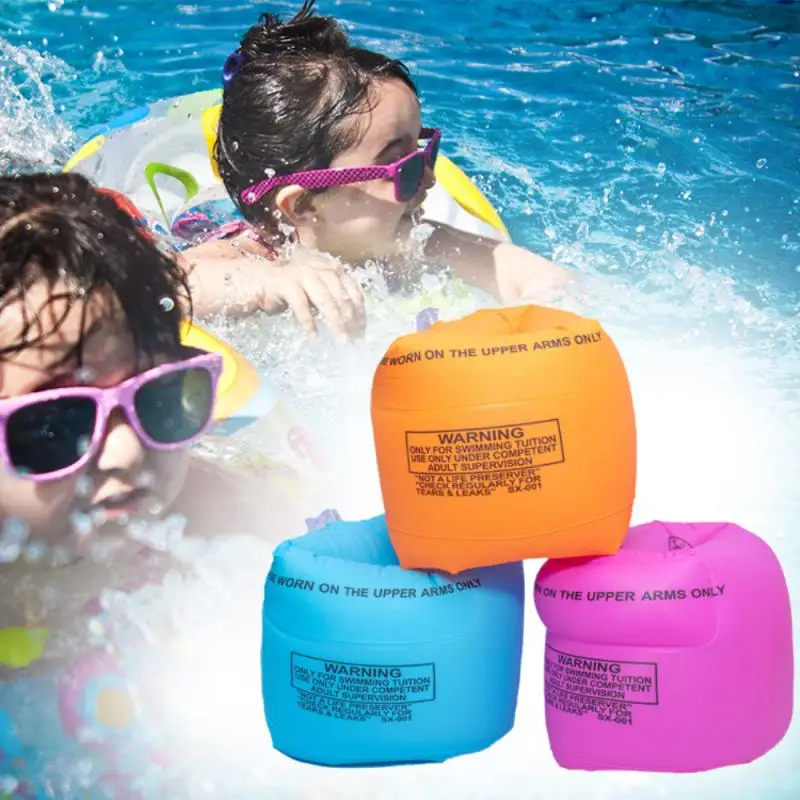 

2pcs Swimming Armband PVC Inflatable Safe And Durable Swimming Armband Ring Foldable Children Floating Air Sleeve Ring