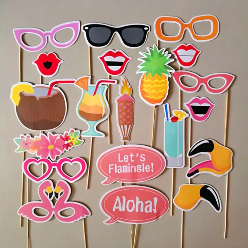 

1 Set Photo Props for Hawaii Beach Pool Birthday Party
