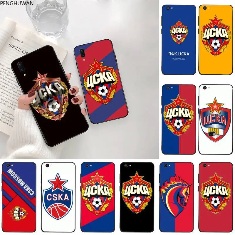 Чехол cska с логотипом Москва для Vivo Y91c Y17 Y51 Y67 Y55 Y93 Y81S Y19 V17 vivo s5|Бамперы| |