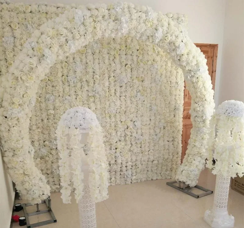 

New Arrival Simulation Rose Hydrangea Flower Rows Wedding Decoration Arch Centerpieces Props 18 colors Available