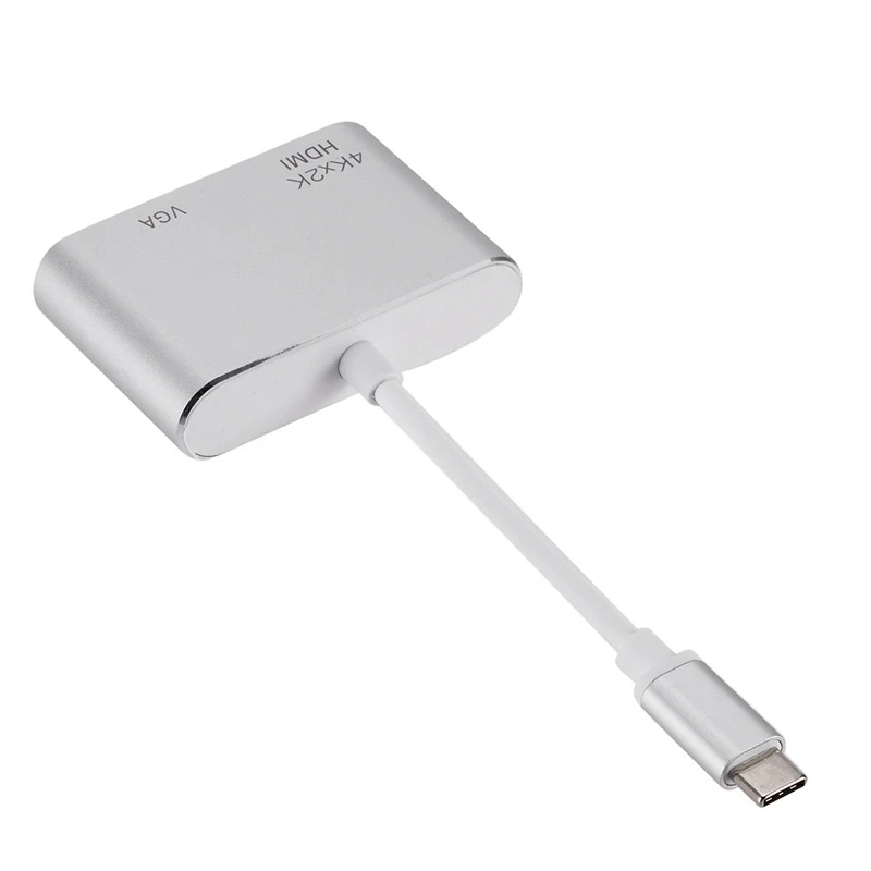 Type C To Hdmi Vga Video Cable Type-C Adapter Dock Hub Usb-C 4K Hd Converter For Phone Macbook Chromebook Laptop Mon |
