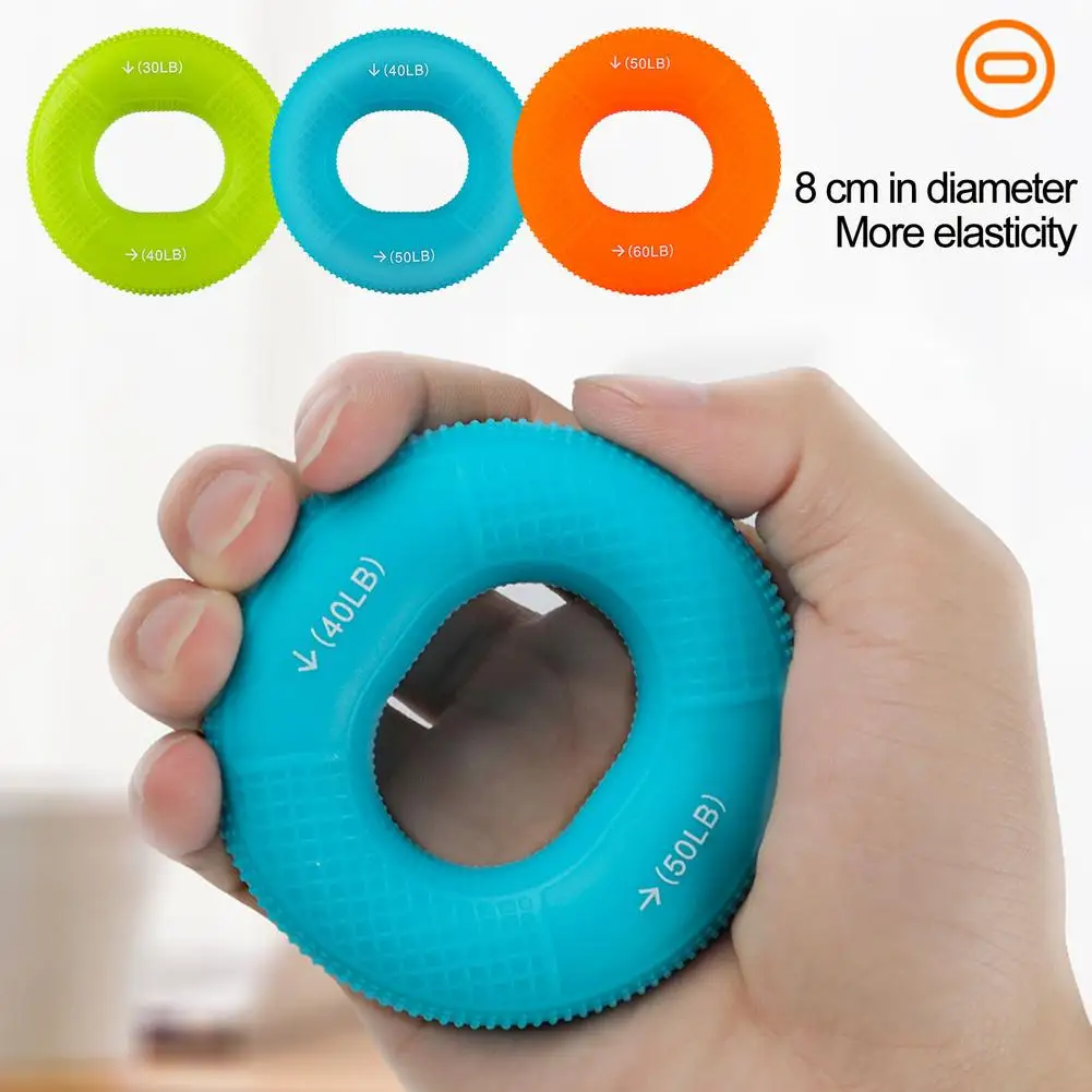 

Hand Gripper Silicone 30-60LB Grip Ring Forearm Finger Strengthener Exercise Rings Wrist Stretcher Expander For Fitness Equipmnt