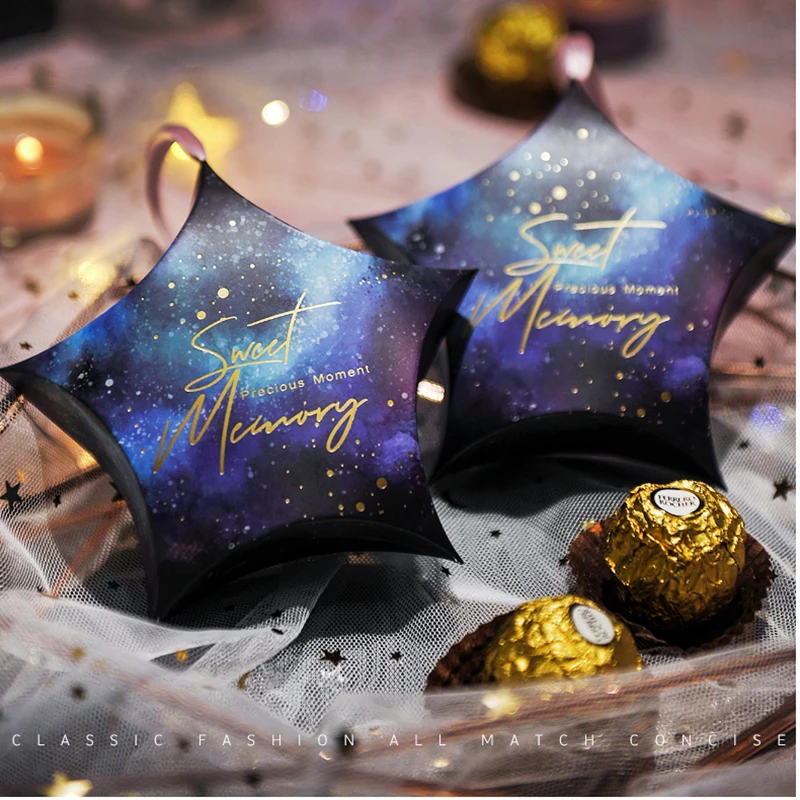 Новая пентаграмма коробка для конфет с лентой детского душа день рождения