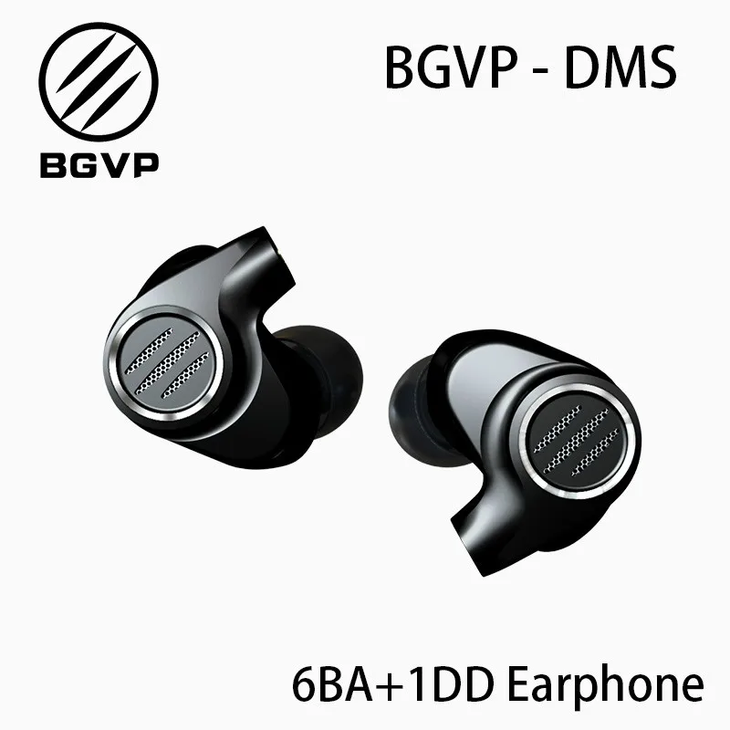 BGVP DMS DD + 6BA HIFI гибридные наушники в ухо музыкальные спортивные беговые монитор с